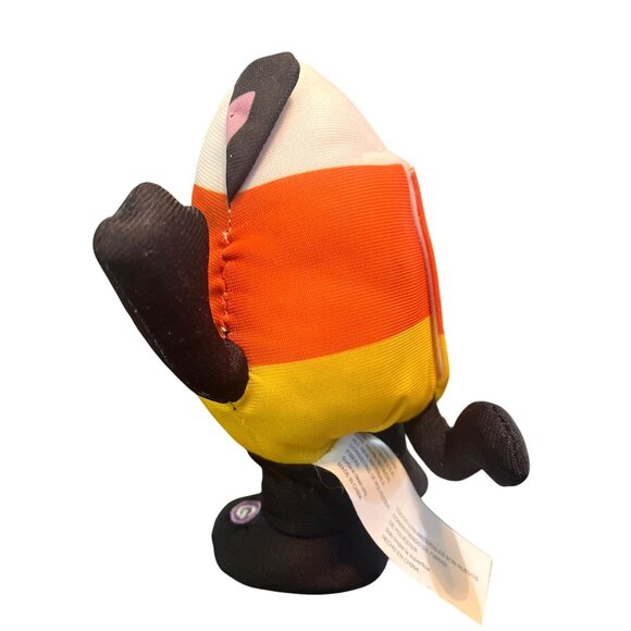 Gemmy Halloween Candy Corn Black Cat Singing Dancing Plush 6.5" - Picture 4 of 7